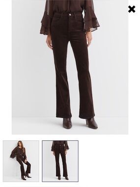 LOFT Slim Flare Corduroy Pants